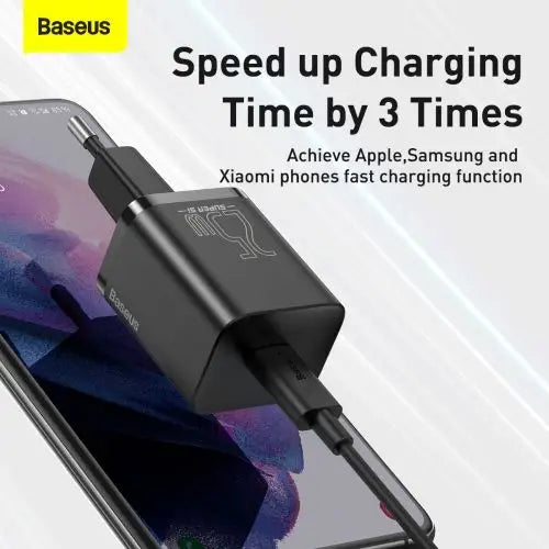 Baseus Super Si Quick Charger 1C 25W (black) - Travel Charger<<<Accessories<<<Основна<<<DunaXML&&&mains