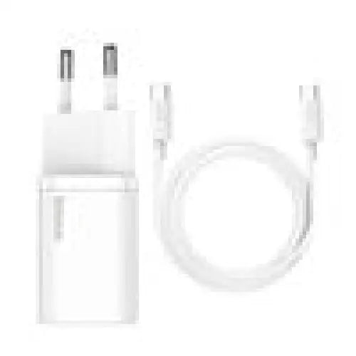 Baseus Super Si Quick Charger 1C 25W with USB-C cable for USB-C 1m (white) - mains chargers<<<Chargers<<<GSM
