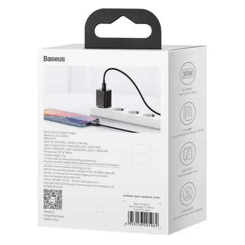 Baseus Super Si Quick Charger 1C 30W (black) - Travel Charger<<<Accessories<<<Основна<<<DunaXML&&&mains