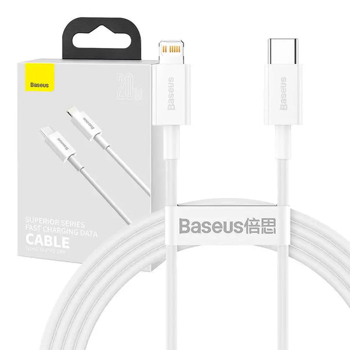 Baseus Superior Series Cable USB-C to Lightning 20W PD 1,5m (white) - USB-C to Lightning<<<USB cables<<<GSM