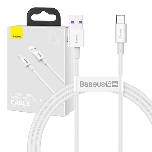 Baseus Superior Series Cable USB to USB-C 66W 1m (white) - USB to USB-C<<<USB cables<<<GSM