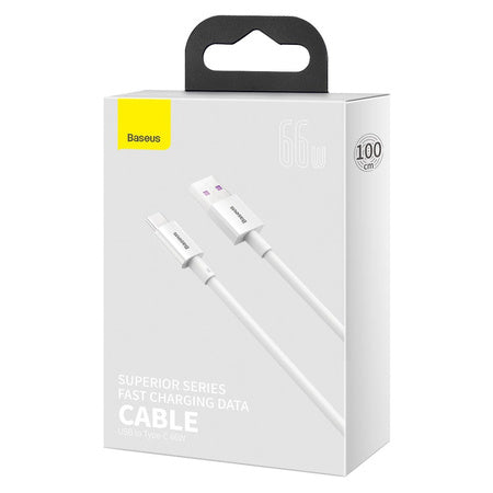 Baseus Superior Series Cable USB to USB-C 66W 1m (white) - USB to USB-C<<<USB cables<<<GSM