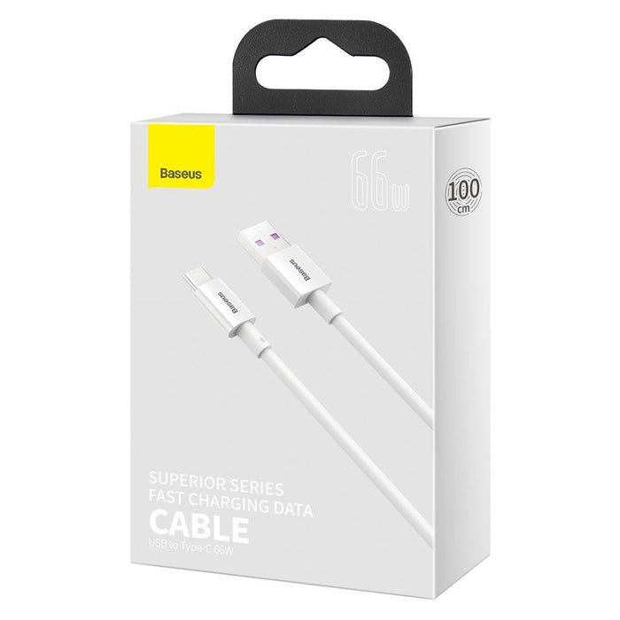 Baseus Superior Series Cable USB to USB-C 66W 1m (white) - USB to USB-C<<<USB cables<<<GSM
