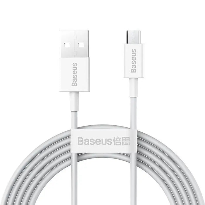 Baseus Superior Series Cable USB to micro USB 2A 2m (white) - USB to Micro USB<<<USB cables<<<GSM