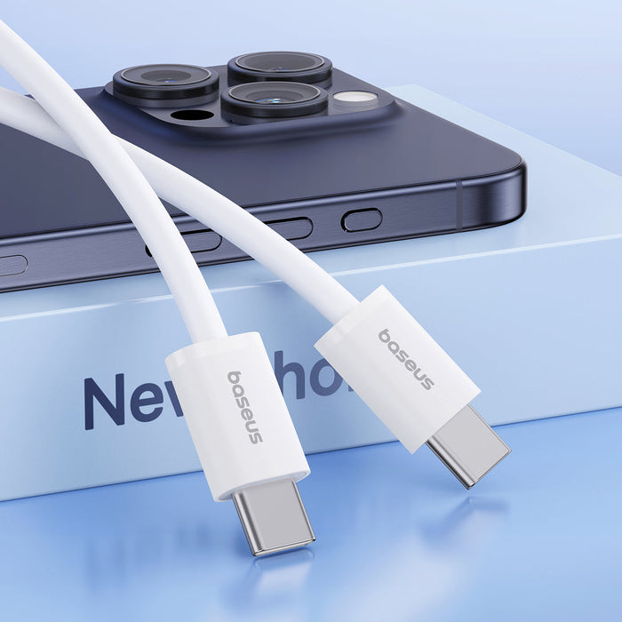 Baseus Superior Series ll USB-C - USB-C 30W 480Mb/s 2m cable - white - Cell phone cables<<<HurtelXML&&&USB