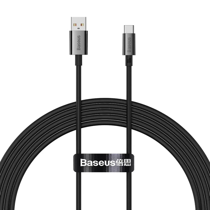 Baseus Superior Series USB-A / USB-C 100W Cable for Huawei / Honor 1.5m - Black - Cell phone cables<<<HurtelXML