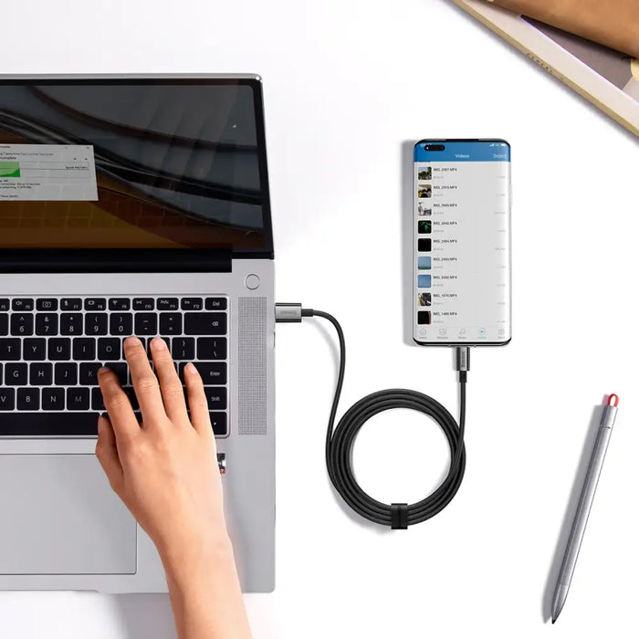 Baseus Superior Series USB-A / USB-C 100W Cable for Huawei / Honor 1.5m - Black - Cell phone cables<<<HurtelXML
