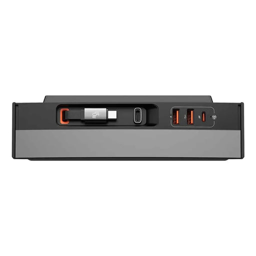 Baseus T-Space Series USB HUB for Tesla Model 3 / Y with Built-in 45W USB C Cable - Black - USB hubs<<<HurtelXML