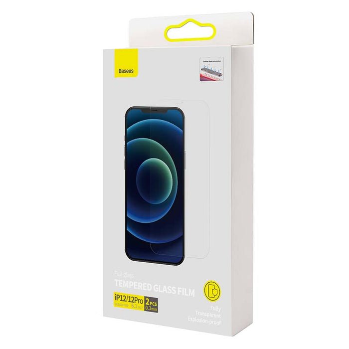 Baseus Tempered Glass Transparent 0.3mm (6.1inch) for iPhone 12/12 Pro (2pcs) - For smartphones<<<Tempered glass