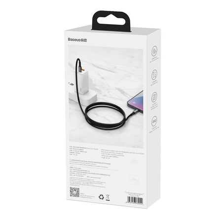 Baseus Tungsten Gold Cable Type-C to iP PD 20W 2m (black) - USB-C to Lightning<<<USB cables<<<GSM