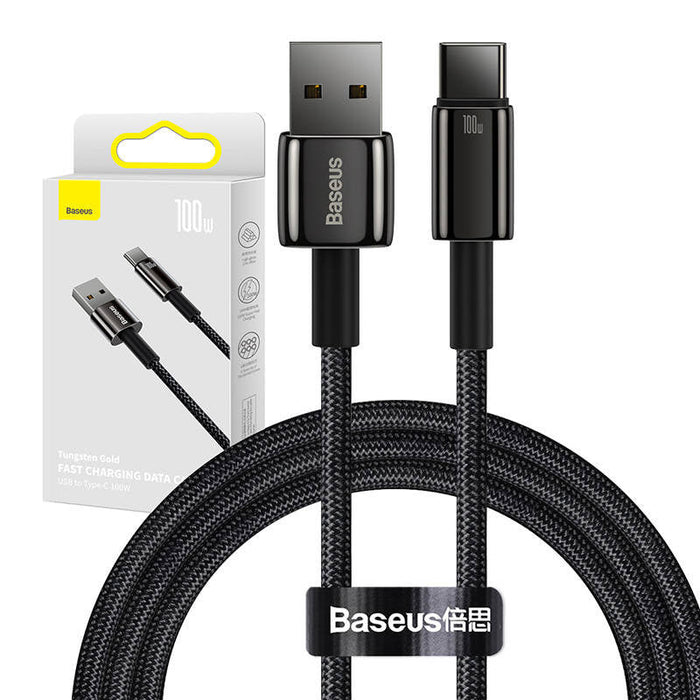 Baseus Tungsten Gold Cable USB to USB-C 100W 1m (black) - USB cables<<<Cables<<<IT Accessories<<<InnproXML&&&Cell phone