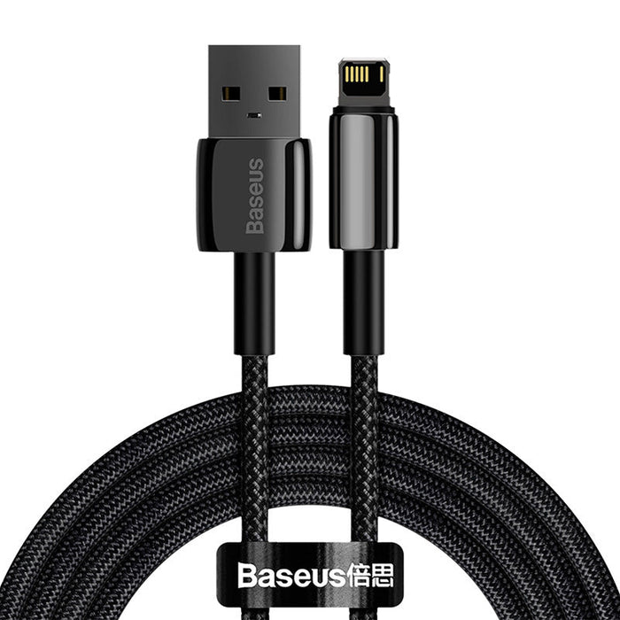 Baseus Tungsten Gold Cable USB to iP 2.4A 2m (black) - USB to Lightning<<<USB cables<<<GSM