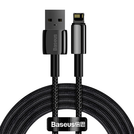 Baseus Tungsten Gold Cable USB to iP 2.4A 2m (black) - USB to Lightning<<<USB cables<<<GSM