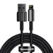 Baseus Tungsten Gold Cable USB to iP 2.4A 2m (black) - USB to Lightning<<<USB cables<<<GSM