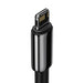 Baseus Tungsten Gold Cable USB to iP 2.4A 2m (black) - USB to Lightning<<<USB cables<<<GSM