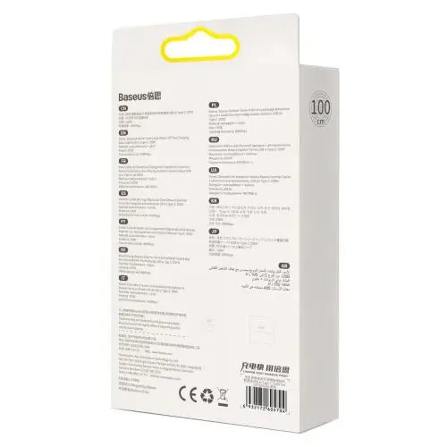 Baseus Type-C Explorer Series Auto Power-Off Fast Charging Data Cable 100W 1m Black (CATS000201) - Type-C