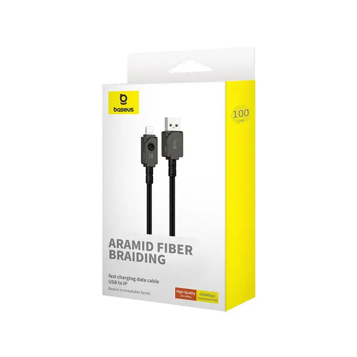 Baseus Unbreakable USB A to iP cable 2 m 5V-2.4A Black - USB cablesAKG-KAB<<<GSM accessoriesAKG<<<ActionPL