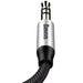 Baseus Yiven Audio Cable mini jack 3,5mm AUX 1m (Black + Silver) - Other<<<Accessories<<<Основна<<<DunaXML&&&Audio