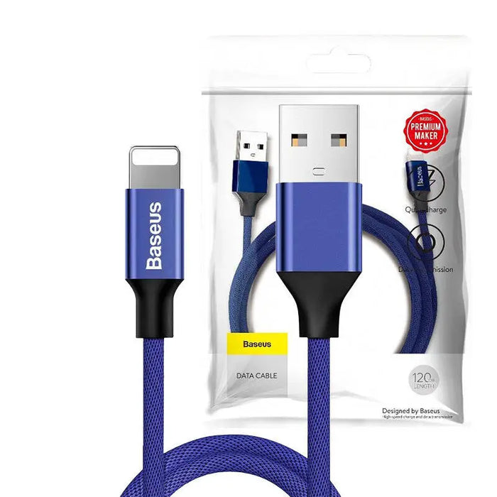 Baseus Yiven Lightning Cable 120cm 2A (Blue) - USB to Lightning<<<USB cables<<<GSM Accessories<<<InnproXML