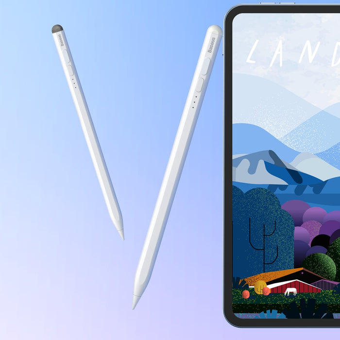 Smooth Writing Stylus with LED Indicators (Active) White