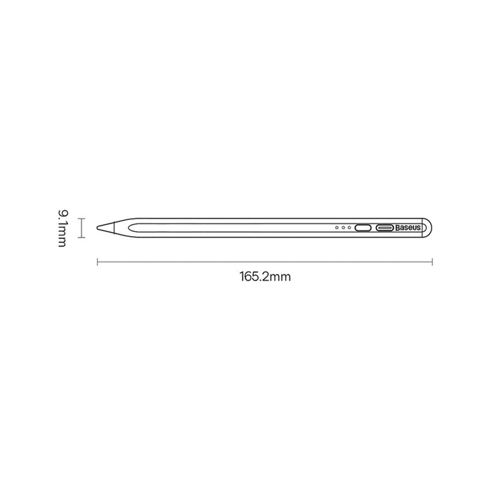 Smooth Writing Stylus with LED Indicators (Active) White