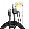 Baseus Cafule Micro USB cable 2.4A 1m (Gray + Black)
