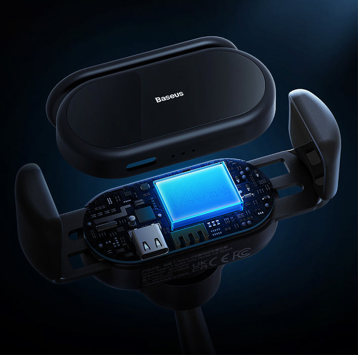 Electric car holder with solar panel for Tesla Model 3 / Y Baseus T-Space - black