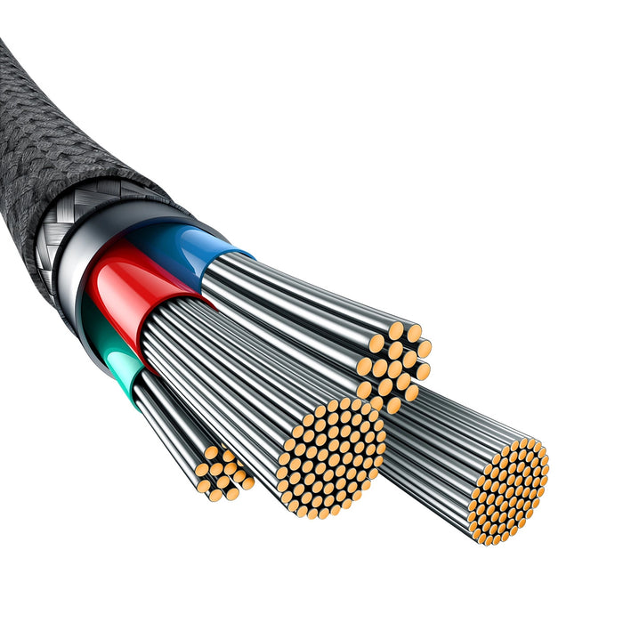 USB cable - Lightning Baseus Unbreakable 2.4A 480Mbps 1m - black