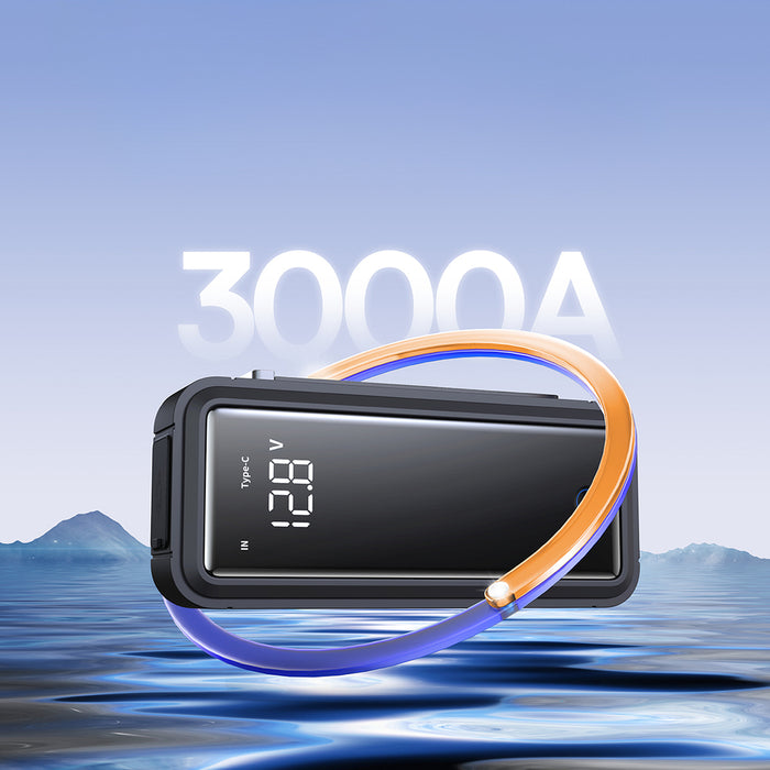 Jump starter with supercapacitor Baseus Super Energy Mega Series BS-CH007 3000A 12V USB-C / EC8 / DC - gray