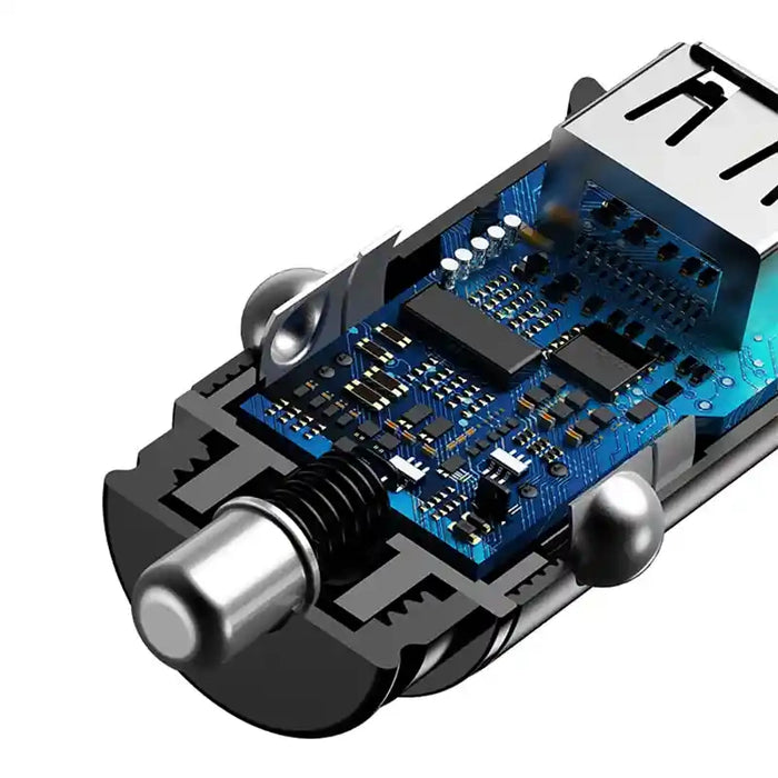 Baseus Square Car Charger 2xUSB QC3.0 5A 30W (black)