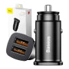 Baseus Square Car Charger 2xUSB QC3.0 5A 30W (black)