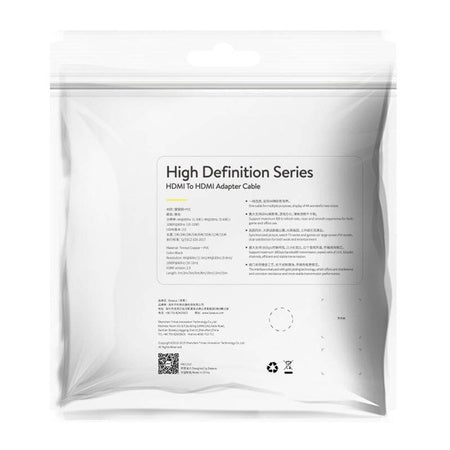 Baseus 2x HDMI 2.0 4K 60Hz Cable, 3D, HDR, 18Gbps, 1m (black)