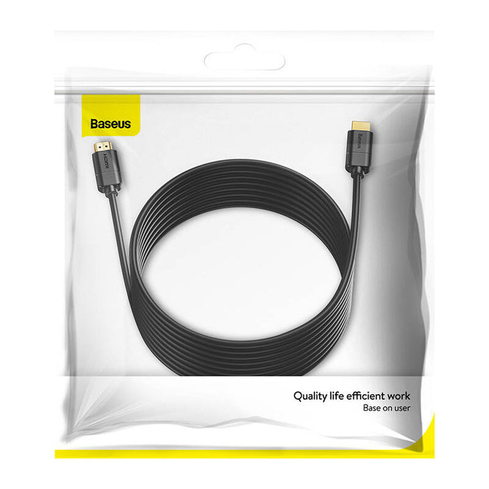 Baseus 2x HDMI 2.0 4K 30Hz Cable, 3D, HDR, 18Gbps, 8m (black)