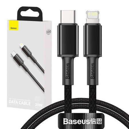 Baseus High Density Braided Cable Type-C to Lightning, PD,  20W, 1m (Black)
