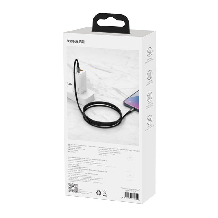Baseus Tungsten Gold Cable Type-C to Type-C 100W 2m (black)