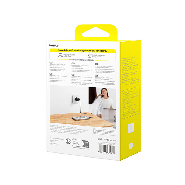 Baseus Palm 30W USB-C Wall Charger - Black