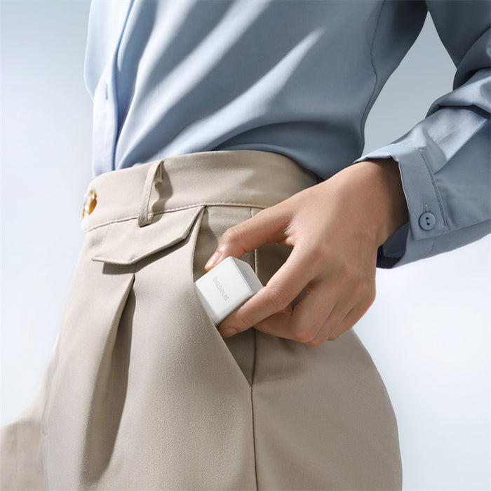 Baseus Palm 1C 20W Wall Charger (with Baseus Mini White USB-C 60W (20V/3A) 1m Cable) - White