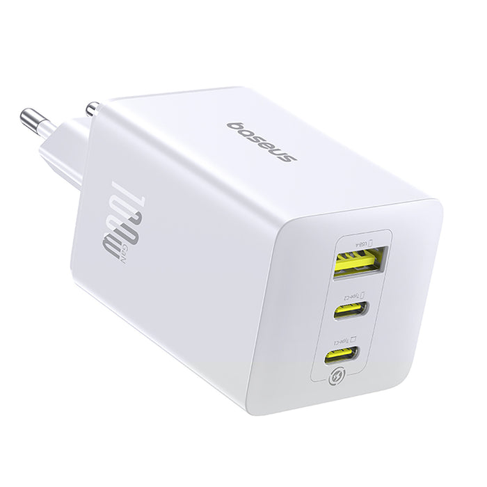 Baseus EnerFill FE11 2 x USB-C / USB-A 100W Wall Charger - White