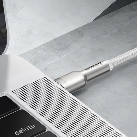 Cable USB-C to USB-C Baseus Cafule, 100W, 1m (white)