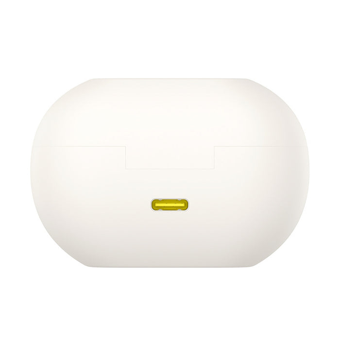 Baseus Bass 15 Clip OWS Wireless Headphones with Baseus Simple USB-C 3A 30cm Cable - White