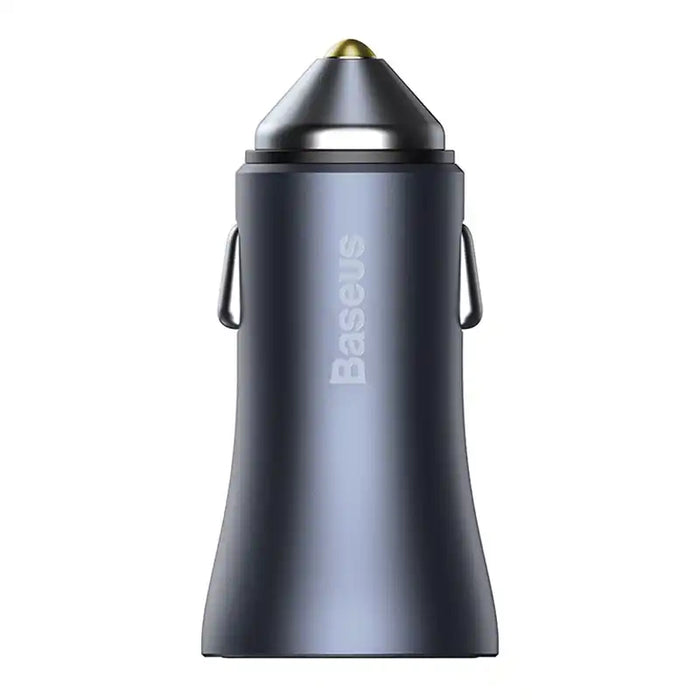 Baseus Golden Contactor Pro Car Charger USB + USB-C, QC4.0+, PD, SCP, 40W (gray) + CabelUSB do USB-C 1m (black)