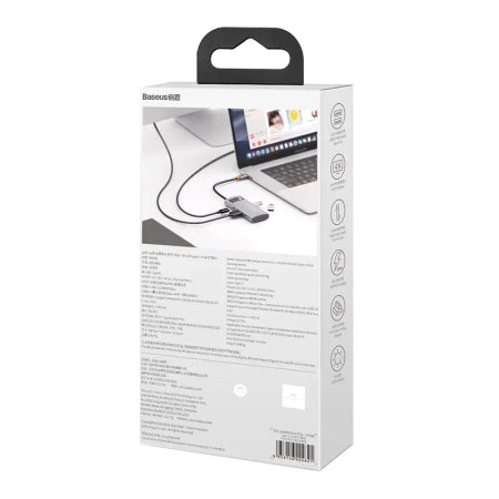 Hub 4in1 Baseus Metal Gleam Series, USB-C to USB 3.0 + USB 2.0 + HDMI + USB-C PD