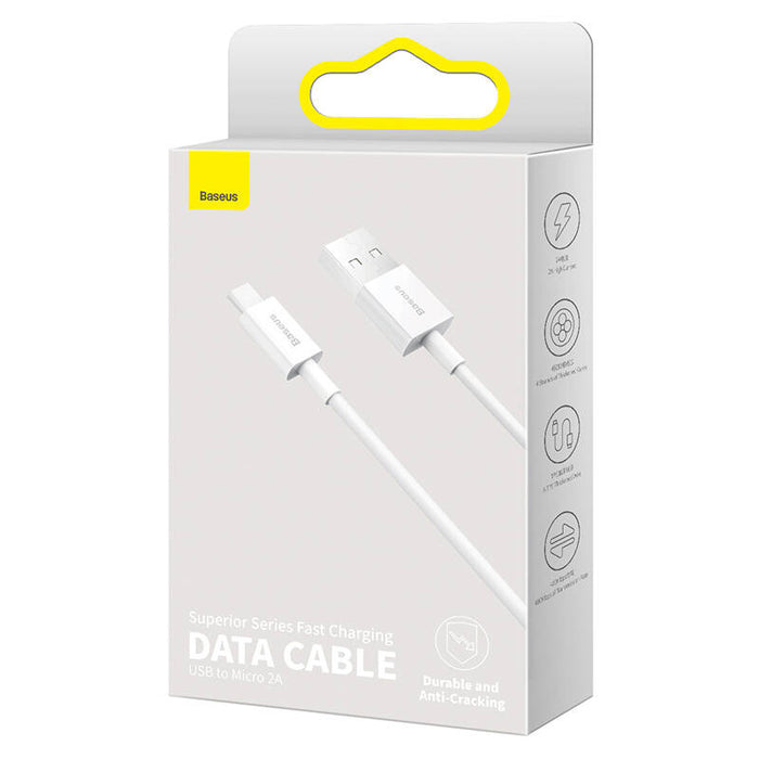 Baseus Superior Series Cable USB to micro USB, 2A, 1m (white)