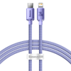 Baseus Crystal Shine cable USB-C to Lightning, 20W, PD, 1.2m (purple)