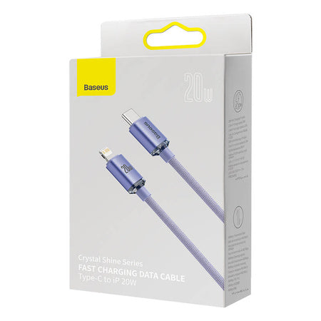 Baseus Crystal Shine cable USB-C to Lightning, 20W, PD, 1.2m (purple)