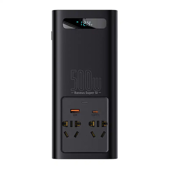 Baseus car power inverter 150W 12V / 500W 220V (EU and CN plug) black (CGNB000101)