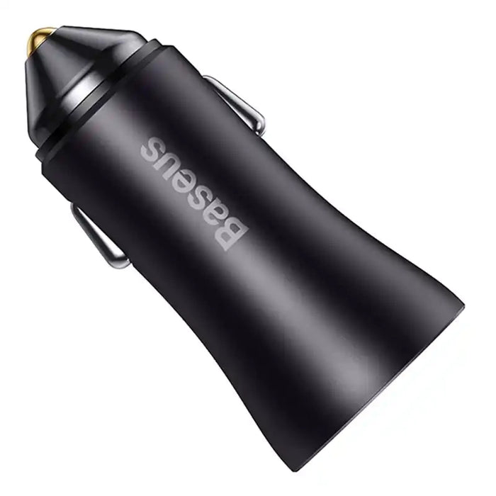 Baseus Golden Contactor Max car charger, 2x USB, 60W (gray)