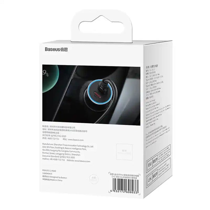 Baseus Golden Contactor Pro car charger, 2x USB-C, 40W (blue)