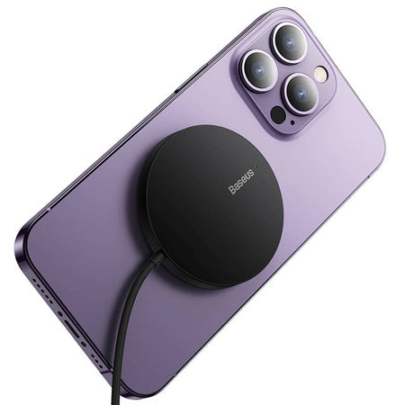 Magnetic Wireless Charger Baseus Simple Mini3 15W (Black)