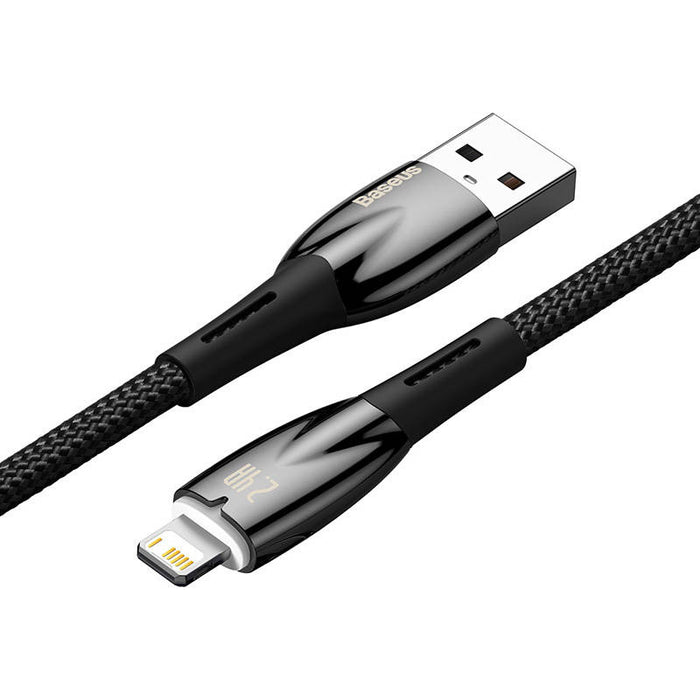 USB cable for Lightning Baseus Glimmer Series, 2.4A, 2m (Black)